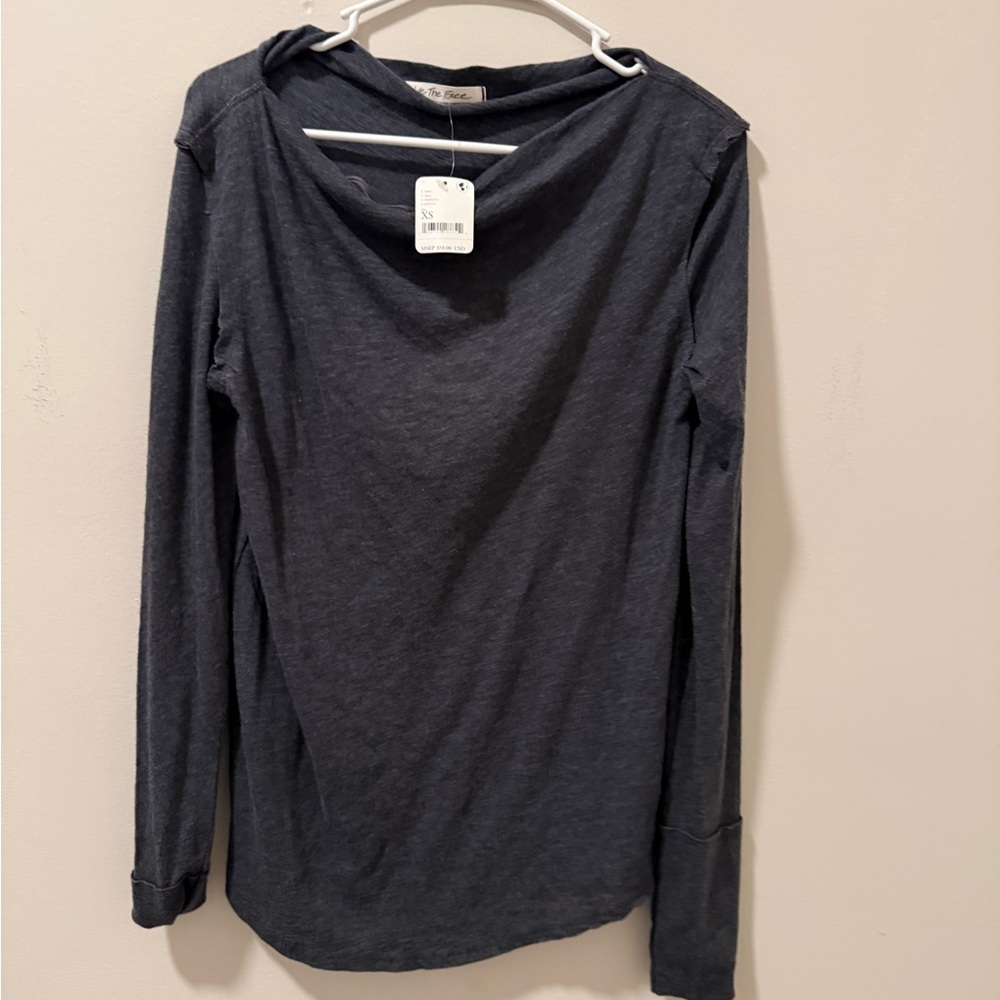 We‎ The Free Charcoal Long Sleeve Top